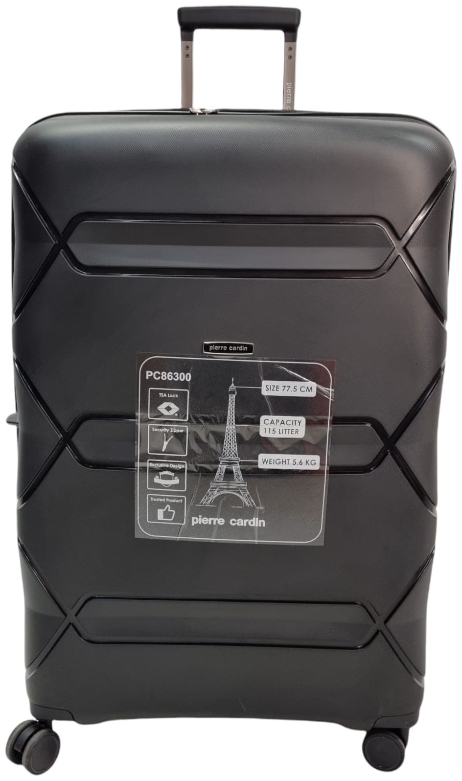 Чемодан Pierre Cardin PC86300 полипропилен 115 л черный