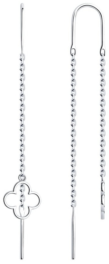 Серьги-цепочки SOKOLOV 94025982 вес 1.34 г серебро, без вставок
