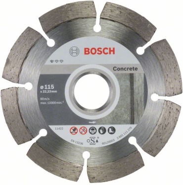 Диск отрезной алмазный 115x22.23х1.6 мм, Bosch 2608603239