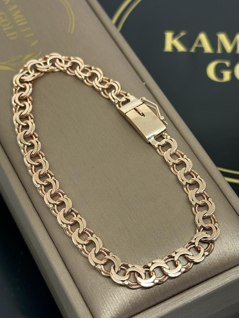 KAMILLLA GOLD 868532455 длина 20 см, вес 14.81 г золото, плетение бисмарк