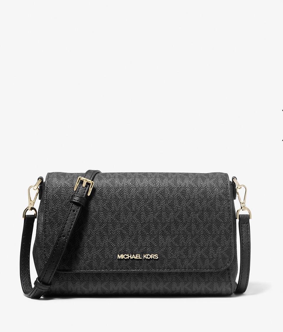 Сумка кросс-боди Michael Kors натуральная кожа, канвас черный