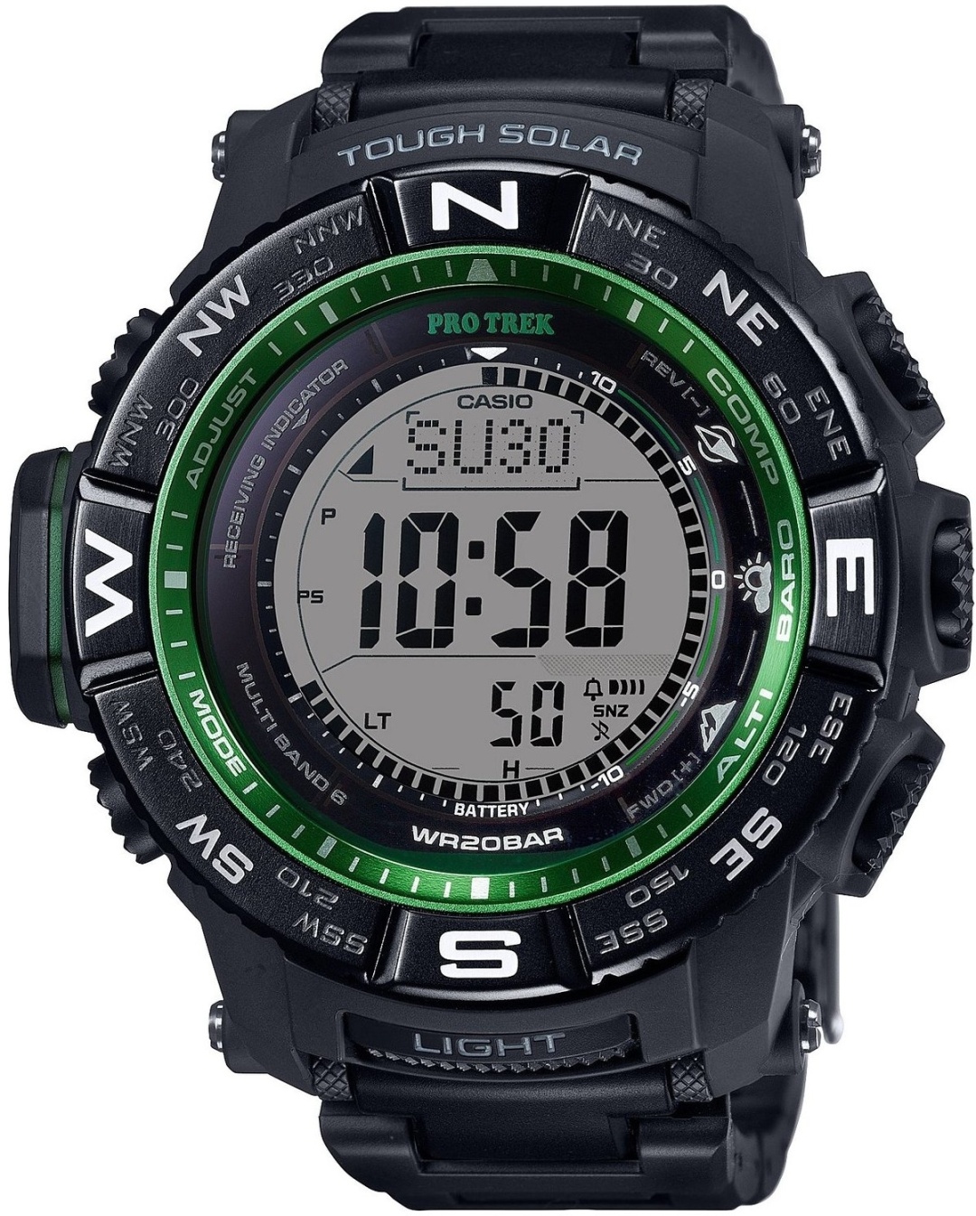 Кварцевые CASIO ProTrek PRW-3510FC-1DR-Green пластик, сталь