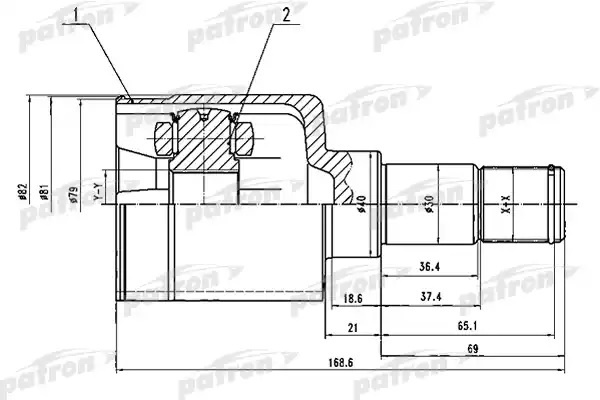 PATRON шрус внутренний PCV1493