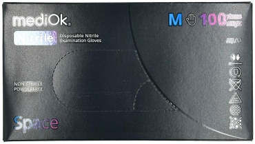 MediOk перчатки 911948 черный 100 шт