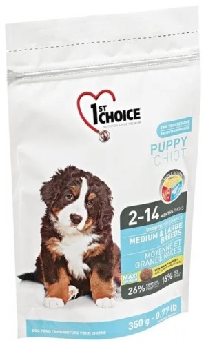 1st Choice Puppy Medium and Large breeds для щенков средних и крупных пород курица 0.35 кг