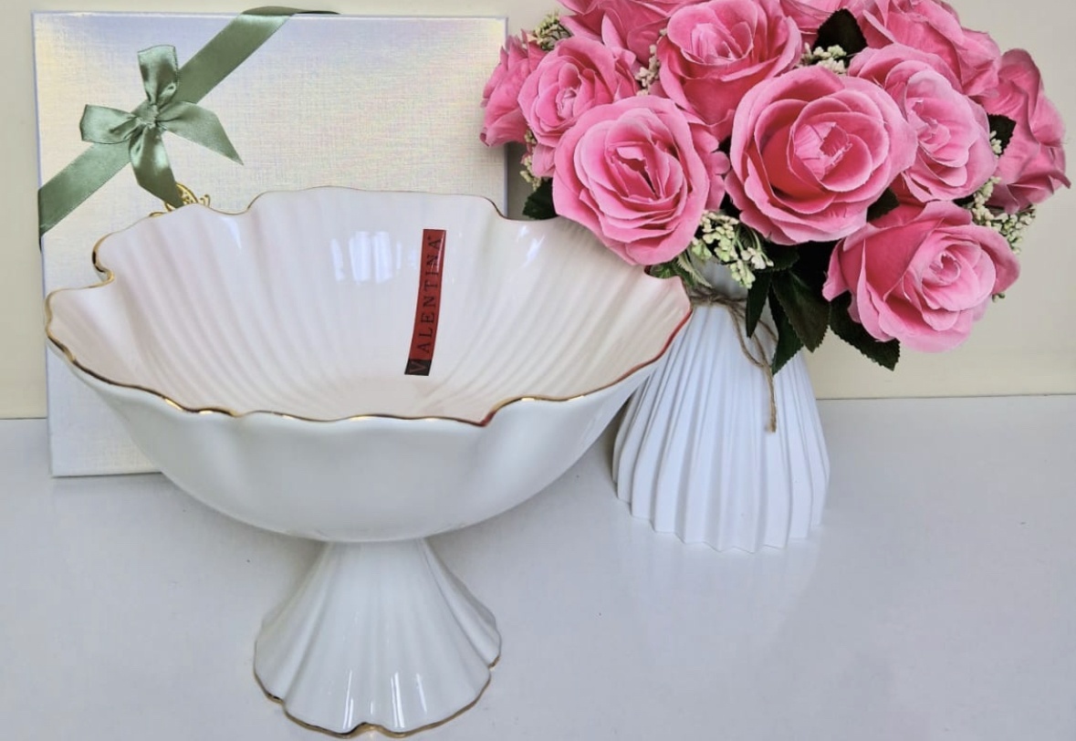 Фруктовница Valentina 1 шт, костяной фарфор, 25х25 см