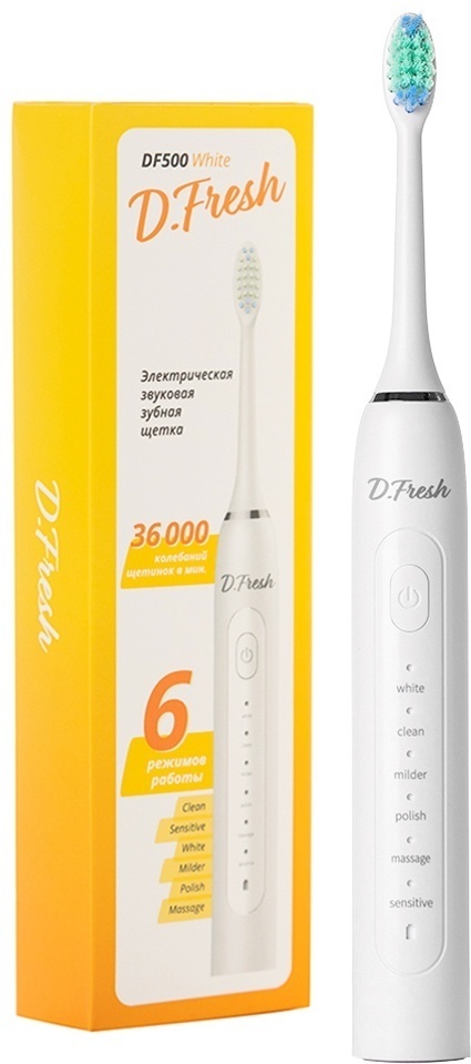 D.Fresh звуковая щетка DF500 щетина средняя белый