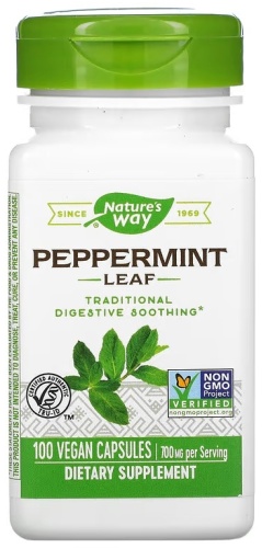 Nature's Way Peppermint Leaf, 350 mg, 100 капсул
