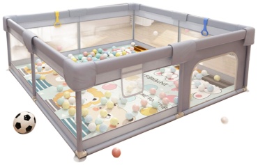 Игровой манеж 180x150x66 см, серый