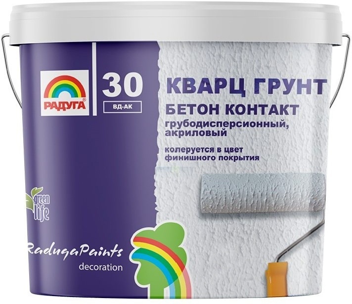 Купить Кварц грунт РАДУГА P-30 Бетон Контакт 3.5 кг, белый в кредит в ...