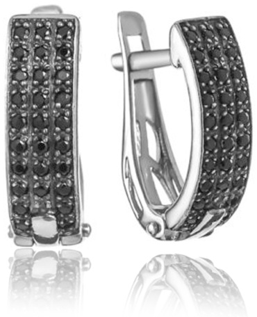 Серьги Lucente Silver VL-с1051рфч вес 2.205 г серебро, фианит