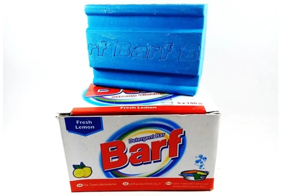 Хозяйственное синее мыло Barf 5х150 гр. (750 гр.)