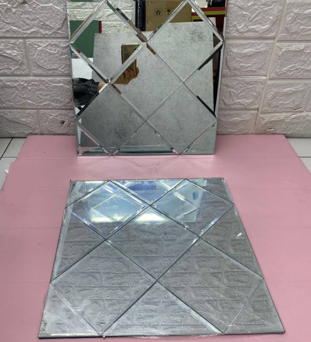 Зеркальная плитка настенное 30x30 см