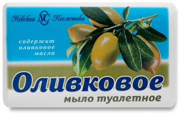 Кусковое мыло туалетное Невская косметика Оливковое 90 г