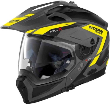 Nolan N70-2 X Grande Alpe N-Com 23 черный, желтый S
