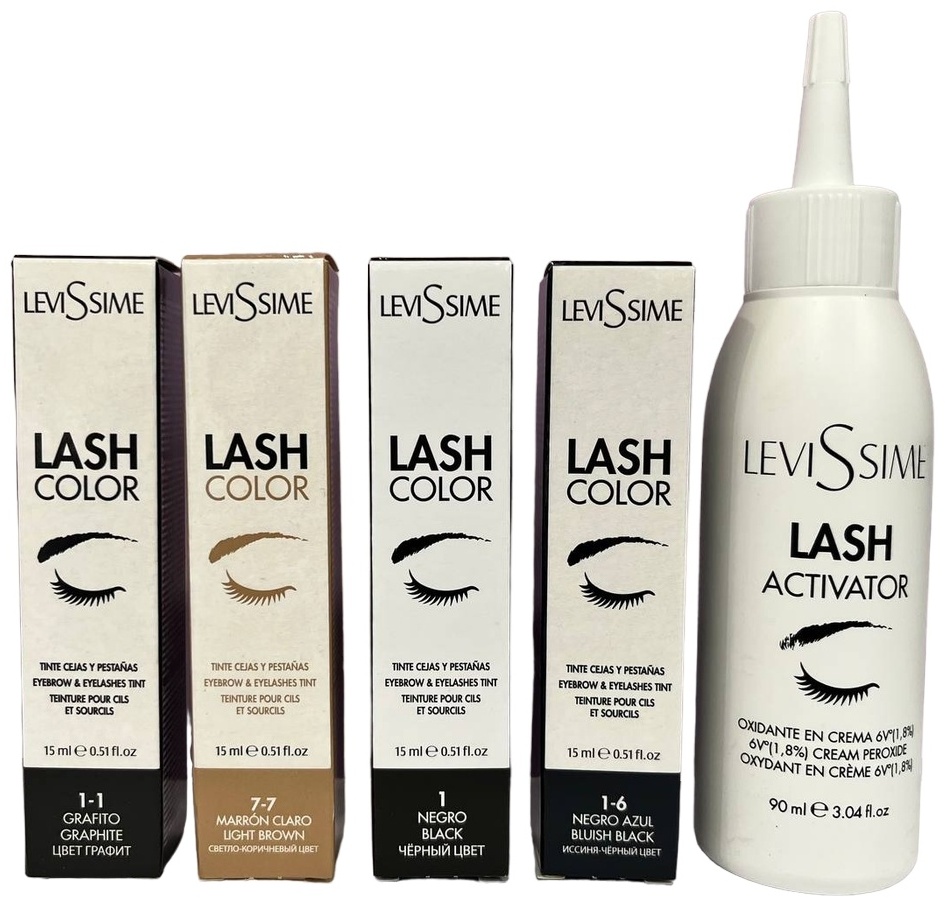 LEVISSIME Lash Color Activator 1.8% краска, оксид для краски 1-1,1-6,7-7,1 4х15 мл