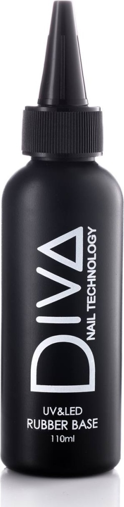 Diva nail technology базовое покрытие Rubber base Прозрачный глянцевое 110 мл