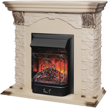 Электрокамин Real Flame Dublin LUX с очагом Fobos LUX Black RC