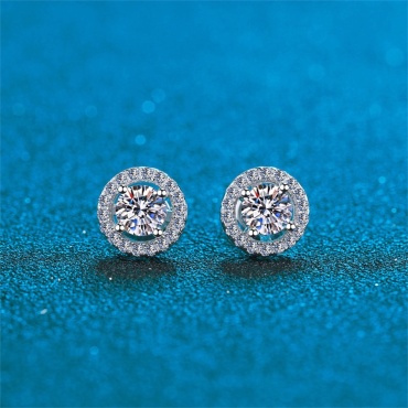 Пусеты Ipekyolu Jewellery 0,5 карат 1665-66/270923AY вес 2 г серебро, муассанит