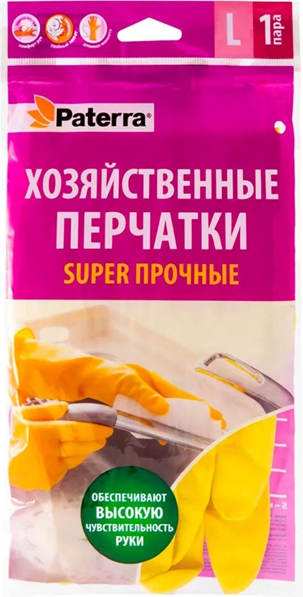 PATERRA перчатки SUPER ПРОЧНЫЕ 402-395 жёлтый 1 шт