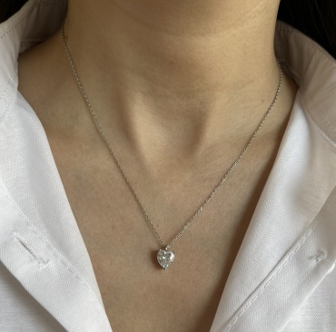Колье Aylin silver QW4546 длина 45 см вес 4 г серебро, фианит