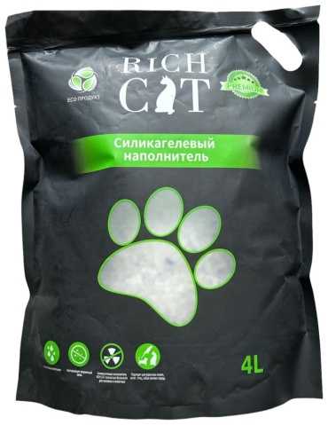 RICH CAT Алоэ силикагелевый впитывающий 4 л
