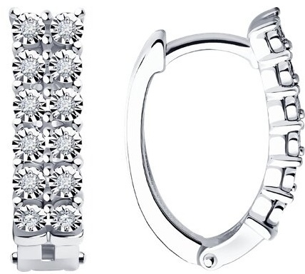 Серьги SOKOLOV EAR-SO-585-080187 вес 3.04 г золото, бриллиант