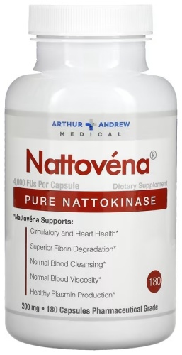Arthur Andrew Medical БАД Nattovena, Pure Nattokinase, 200 mg 180 капсул