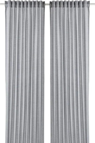 Портьеры IKEA 145x300 см 2 шт, хлопок, серый