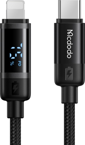 Кабель Mcdodo USB TypeC (M), Lightning (M), 1.2 м, CA-521 черный