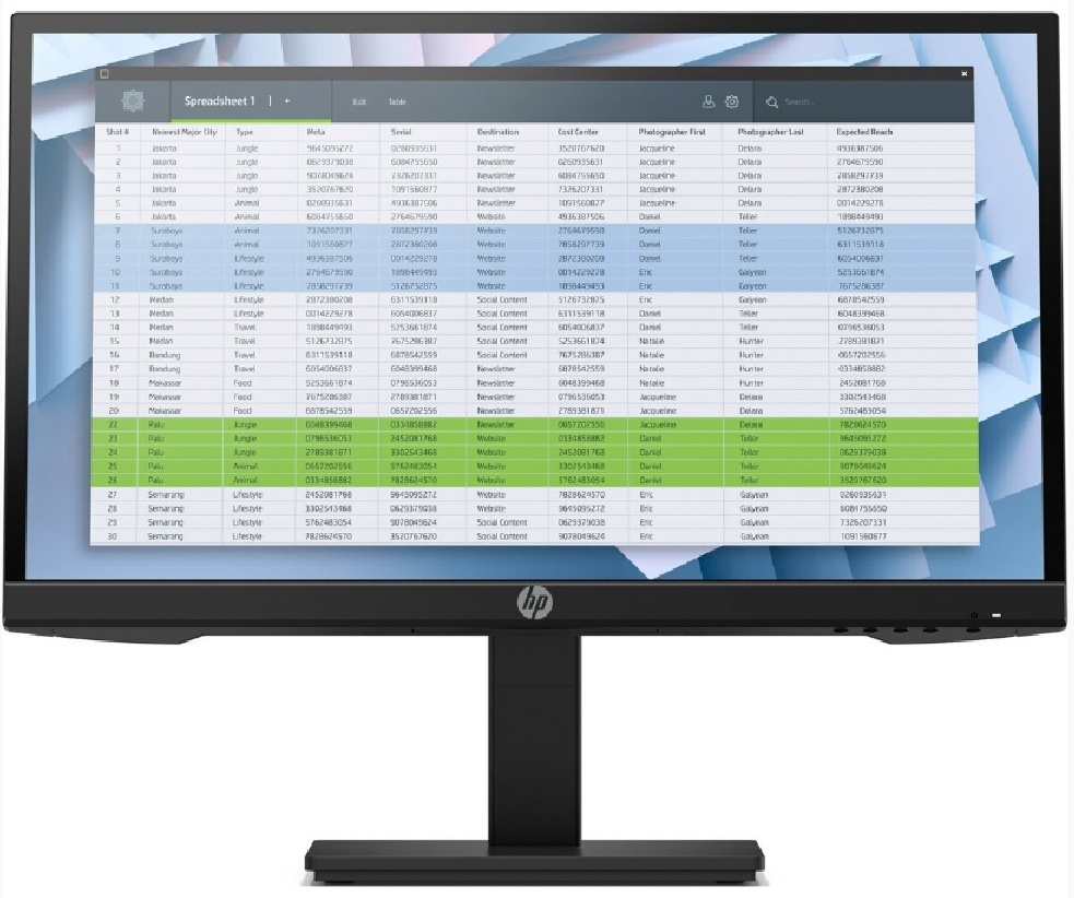 Монитор 21.5" HP P22 G4 1A7E4AA#ABA черный