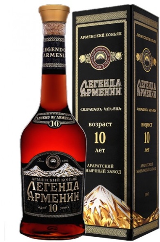Коньяк Легенда Армении Kc 10 лет 40% 0.5 л