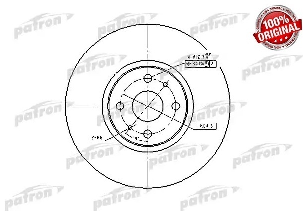 Диски PATRON передние PBD4158