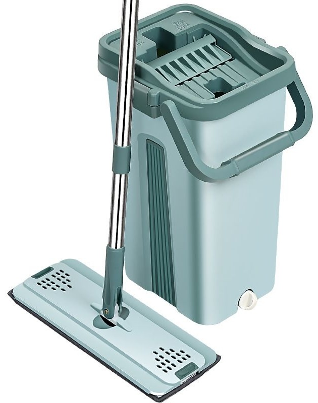 Комплект для уборки универсальная, для пола, для стен Smart Mop, материал насадки: микрофибра, зеленый