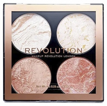 Makeup Revolution 4 в 1 Cheek Kit хайлайтер Take a Breather