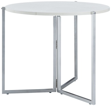 Обеденный стол SK Trade Moon B2389, 90х90x75 см, МДФ, белый, серый