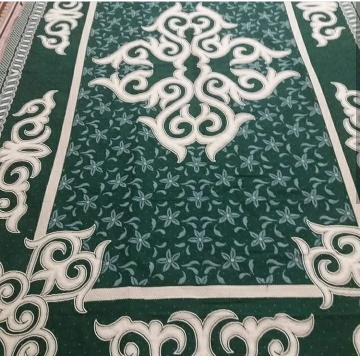 Покрывало Алаша двустороннее с национальным орнаментом 200х300 см, гобелен, зеленый