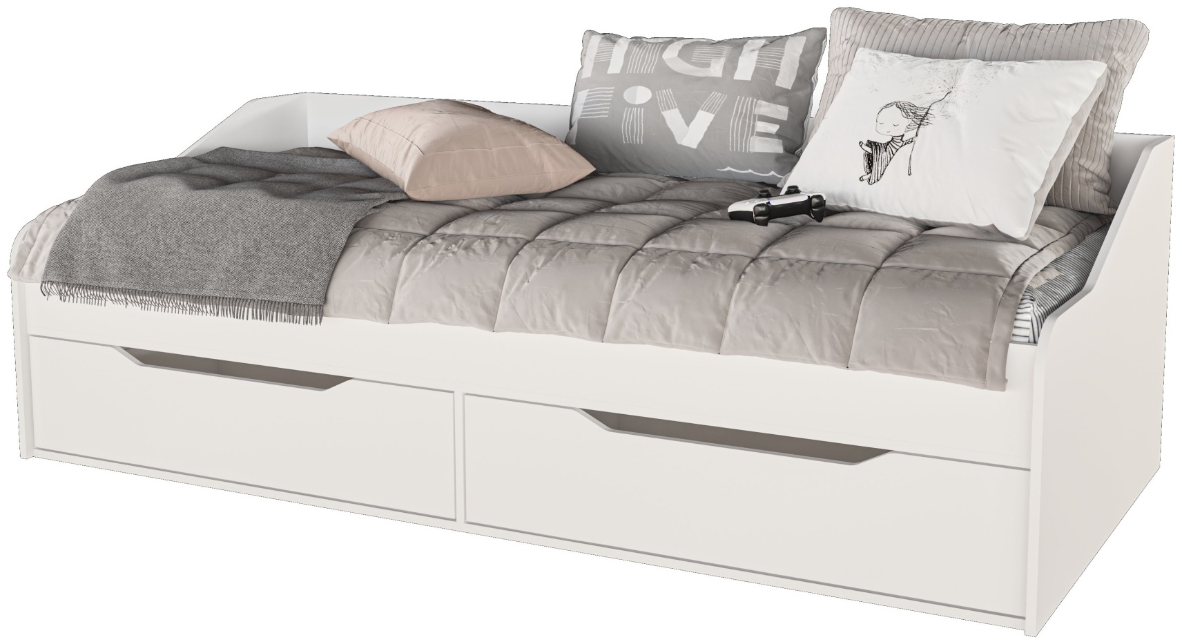 Купить Кровать подростковая Mebels.kz Норд, белый в Алматы – Магазин на ...