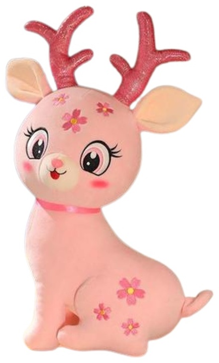 Купить Мягкая игрушка Bestoy Олень, высота 30 см, розовый в кредит в ...