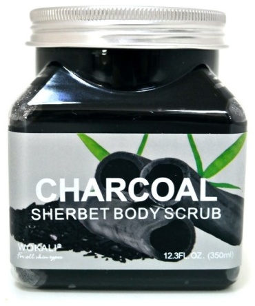 WOKALI скраб Charcoal для рук, для ног, для тела 350 мл