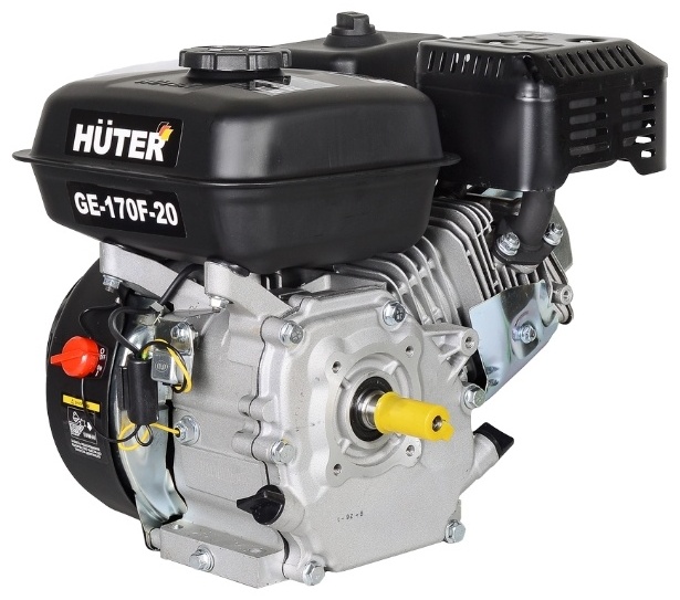 Двигатель Двигатель Huter бензиновый GE-170 F-20 четырехтактный 7 л.с. диаметр выходного вала 20 мм 70/15/2