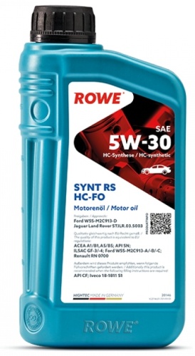 Синтетическое ROWE Synt RS HC-FO 5W-30 1 л