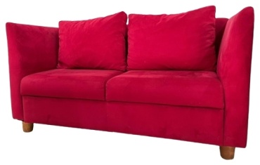 Диван прямой Ереке Мебель Sofa Valencia YRLN D12CL-S110, 160х75 см, обивка велюр, красный