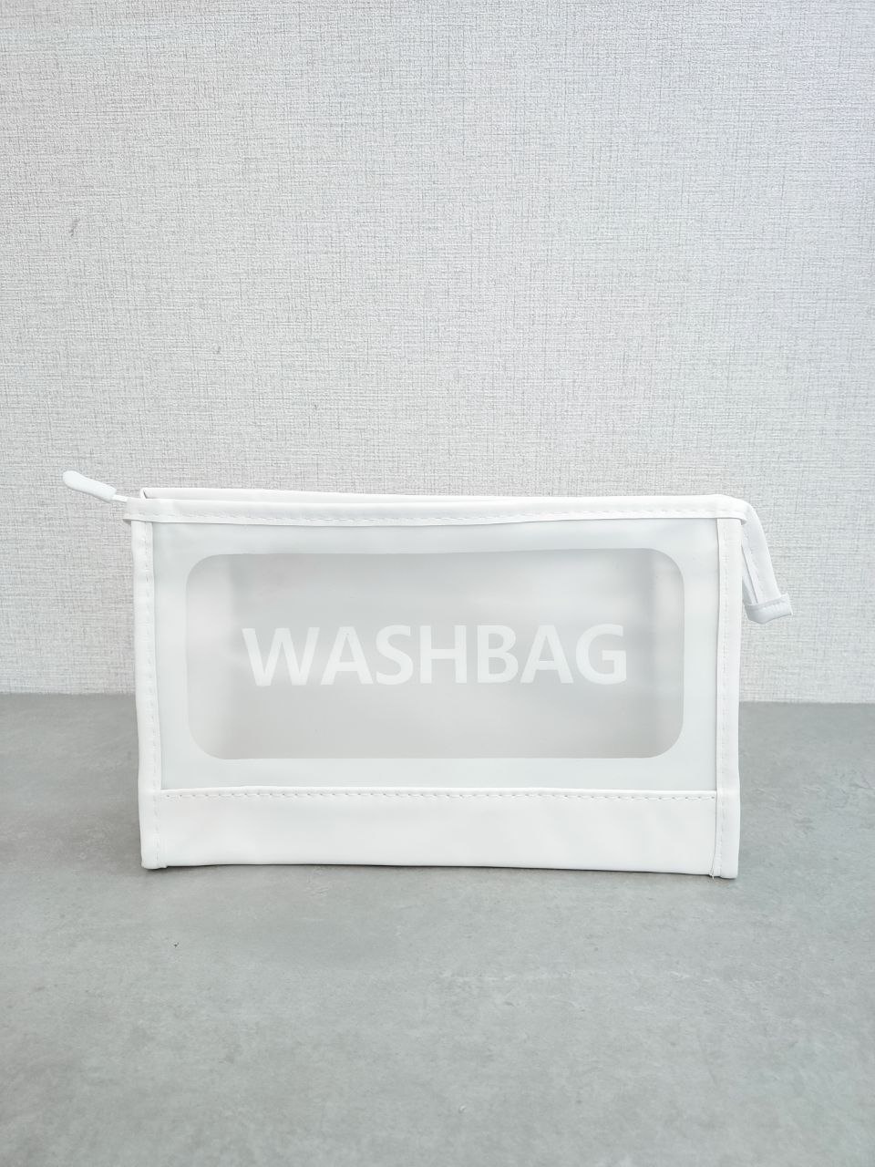 Washbag косметичка искусственная кожа белый 17X27 см
