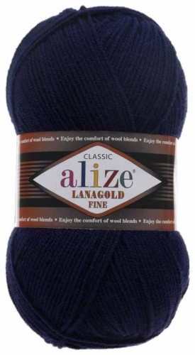 Моток Alize Lanagold Fine 58 темно-синий 390 м 100 г