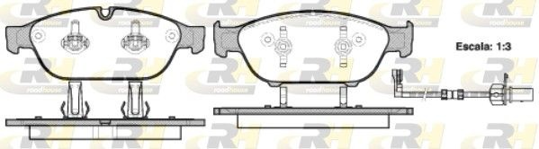 ROADHOUSE Комплект Тормозных Колодок, Дисковый Тормоз 2144102