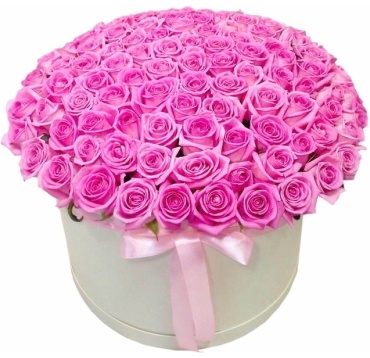 Art Flowers композиция в коробке роза 101 шт 50 см