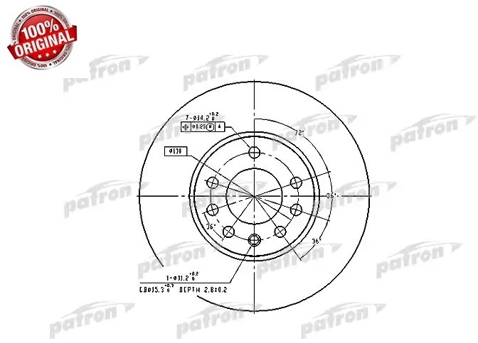 Диски PATRON передние PBD2778