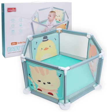Игровой манеж VIVAKIDS 100x112x52 см, бирюзовый