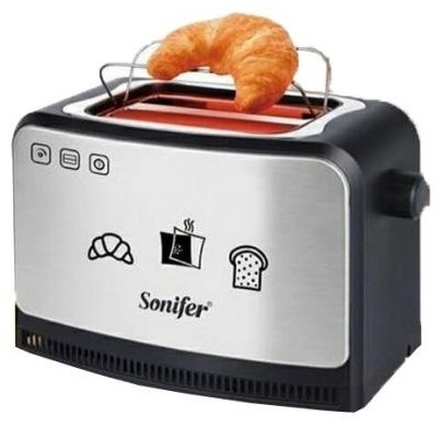 Тостер Sonifer SF-6088 черный, серебристый